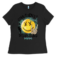 Black somebody's feral wrestling mom Ladies Tee - MaliasSmallBusiness
