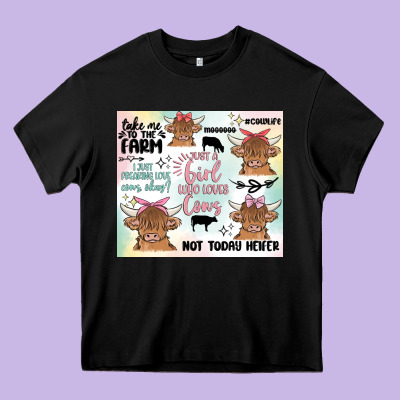 Cow Farm Life Heavy Core Tee Designed By Maliassmallbusiness