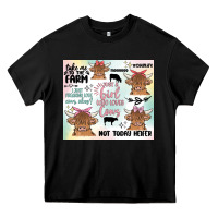 Black cow farm life Heavy Core Tee - MaliasSmallBusiness