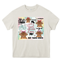 Cream cow farm life Heavy Core Tee - MaliasSmallBusiness