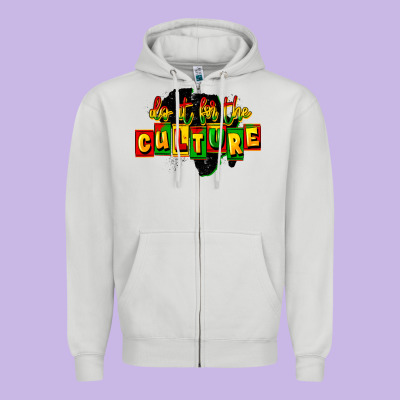 Do It For The Culture Zipper Hoodie Designed By Fadigitalartstudio