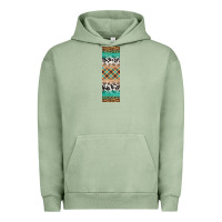Pigment Oil Green fall pattern Urban Hoodie - Artiststas