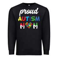 Black Proud Autism Mom Mothers Day Gift Autism Awareness Premium Sweatshirt - CowhideDigitalArt
