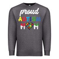 Charcoal Heather Proud Autism Mom Mothers Day Gift Autism Awareness Premium Sweatshirt - CowhideDigitalArt