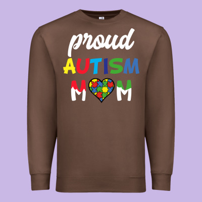 Proud Autism Mom Mothers Day Gift Autism Awareness Premium Sweatshirt Designed By Cowhidedigitalart