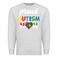 Dove Grey Proud Autism Mom Mothers Day Gift Autism Awareness Premium Sweatshirt - CowhideDigitalArt
