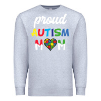 Heather Grey Proud Autism Mom Mothers Day Gift Autism Awareness Premium Sweatshirt - CowhideDigitalArt