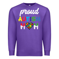 Purple Proud Autism Mom Mothers Day Gift Autism Awareness Premium Sweatshirt - CowhideDigitalArt