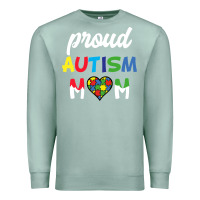 Seafoam Proud Autism Mom Mothers Day Gift Autism Awareness Premium Sweatshirt - CowhideDigitalArt