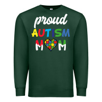 Sports Green Proud Autism Mom Mothers Day Gift Autism Awareness Premium Sweatshirt - CowhideDigitalArt