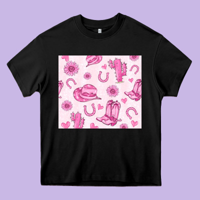 Cowgirl Valentine's Day Heavy Core Tee Designed By Maliassmallbusiness