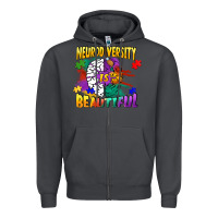 Smoke Neurodiversity is beautiful Zipper Hoodie - FaDigitalArtStudio
