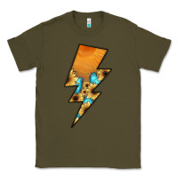 Army Green Lightning Bolt Classic Tee - JahusDesignShop