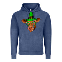 Vintage Denim St Patricks Day Cow Vintage Hoodie - Bettercallsaul