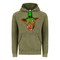 Vintage Olive St Patricks Day Cow Vintage Hoodie - Bettercallsaul