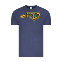 Vintage Denim Western North Carolina Map Sunflower Vintage Tee - Bettercallsaul