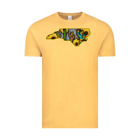 Vintage Mustard Western North Carolina Map Sunflower Vintage Tee - Bettercallsaul