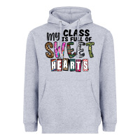 Heather Grey my class ısfull of sweet hearts Heavyweight Hoodie - CowhideDigitalArt