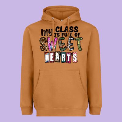 My Class ısfull Of Sweet Hearts Heavyweight Hoodie Designed By Cowhidedigitalart
