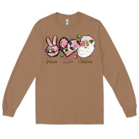 Toasted Coconut Peace love pink Christmas Long Sleeve Tee - NancyCooperArtShop