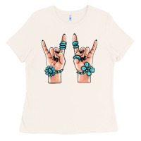 Bone gemstone rock hand Ladies Tee - MaliasSmallBusiness
