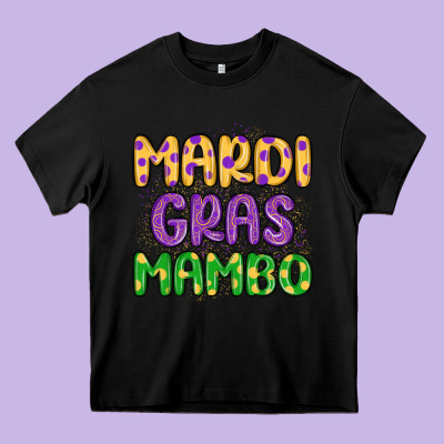 Mardi Gras Mambo Heavy Core Tee Designed By Maliassmallbusiness