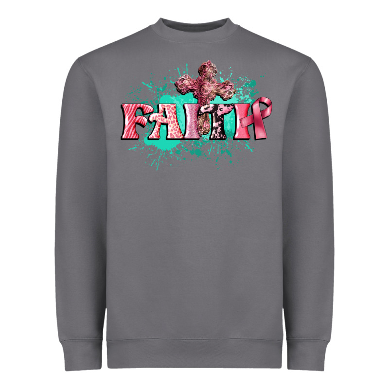 Faith Breast Cancer Heavyweight Sweatshirt by CowGirlArtShop | Teevron