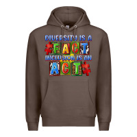 Coffee Diversity is a fact inclusion is an act Premium Hoodie - FaDigitalArtStudio