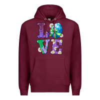Burgundy easter love egg Premium Hoodie - RanaPortraitStore