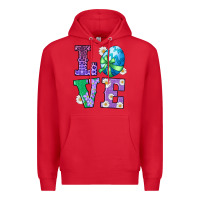 Red easter love egg Premium Hoodie - RanaPortraitStore