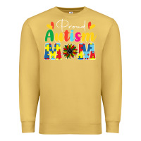 Antique Gold Proud Autism Mom sunflower Premium Sweatshirt - CowhideDigitalArt