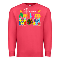Cardinal Proud Autism Mom sunflower Premium Sweatshirt - CowhideDigitalArt