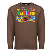 Chestnut Proud Autism Mom sunflower Premium Sweatshirt - CowhideDigitalArt