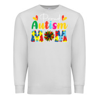 Dove Grey Proud Autism Mom sunflower Premium Sweatshirt - CowhideDigitalArt