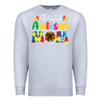 Heather Grey Proud Autism Mom sunflower Premium Sweatshirt - CowhideDigitalArt
