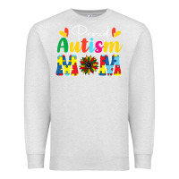 Oatmeal Heather Proud Autism Mom sunflower Premium Sweatshirt - CowhideDigitalArt