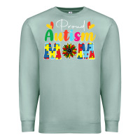 Seafoam Proud Autism Mom sunflower Premium Sweatshirt - CowhideDigitalArt
