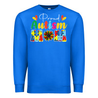 True Royal Proud Autism Mom sunflower Premium Sweatshirt - CowhideDigitalArt
