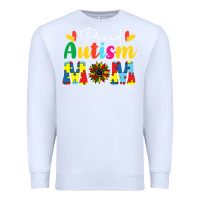 White Proud Autism Mom sunflower Premium Sweatshirt - CowhideDigitalArt