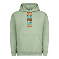 Pigment Oil Green fall pattern Urban Hoodie - Artiststas