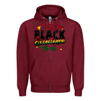 Burgundy It's the black excellence for me Zipper Hoodie - FaDigitalArtStudio