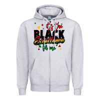 Heather Grey It's the black excellence for me Zipper Hoodie - FaDigitalArtStudio