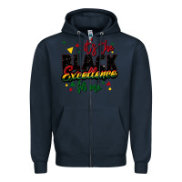 Navy It's the black excellence for me Zipper Hoodie - FaDigitalArtStudio