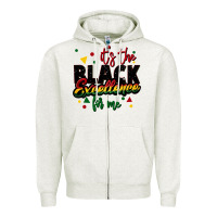 Oatmeal Heather It's the black excellence for me Zipper Hoodie - FaDigitalArtStudio