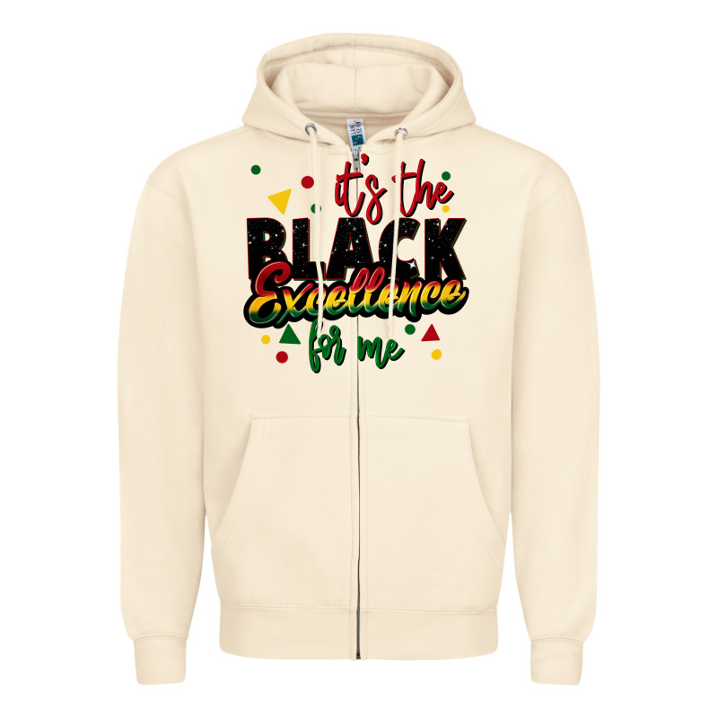 It's The Black Excellence For Me Zipper Hoodie by FaDigitalArtStudio | Teevron