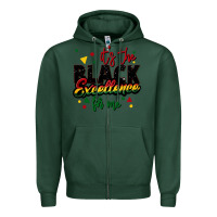 Sports Green It's the black excellence for me Zipper Hoodie - FaDigitalArtStudio