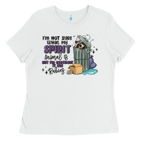 White spirit animal raccoon Ladies Tee - MaliasSmallBusiness