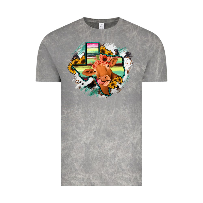 Western Texas Flag Cow Portrarit Vintage Tee by Bettercallsaul | Teevron