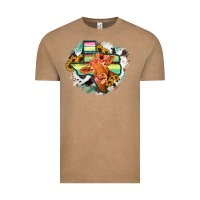 Vintage Coffee Western Texas Flag Cow Portrarit Vintage Tee - Bettercallsaul