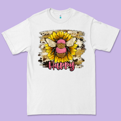 Bee Happy Premium Tee Designed By Jahusdesignshop